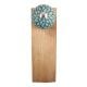 2 Pieces Sage Green And Black Etched Ceramic Wooden Door Stopper
